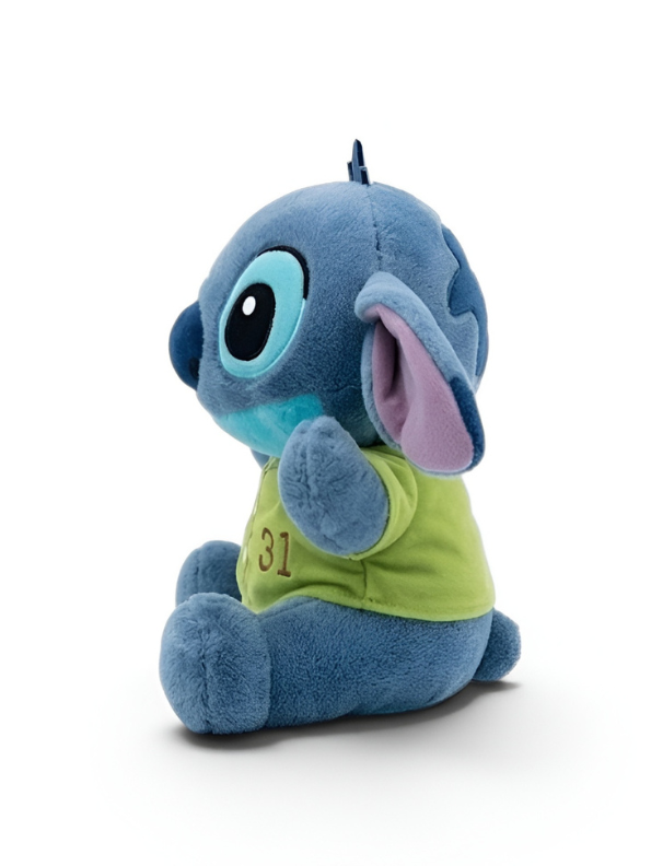 10-Inch Blue Stich Plush Toy in Green Baseball Jersey ST15992.