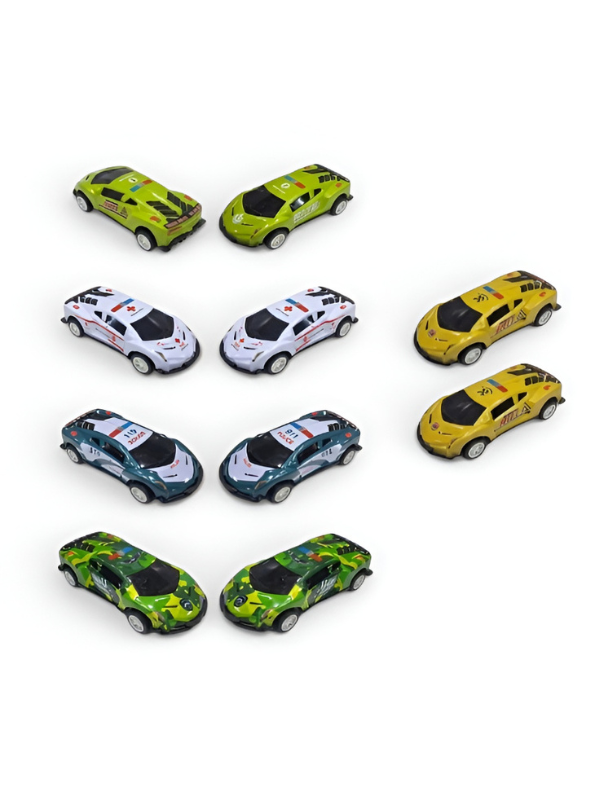 10-Piece Metal Toy Car Set – Pull Back Racing Cars TV4668.