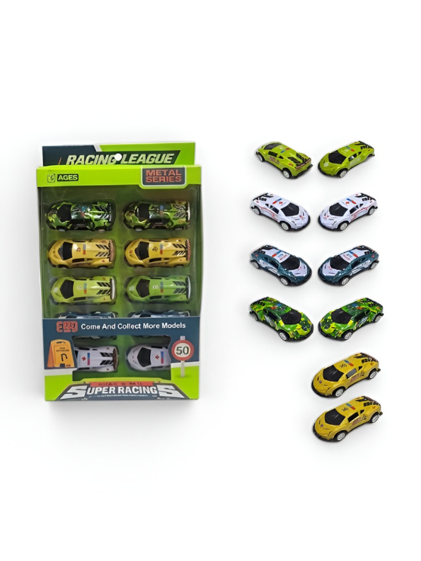 10-Piece Metal Toy Car Set – Pull Back Racing Cars TV4668.