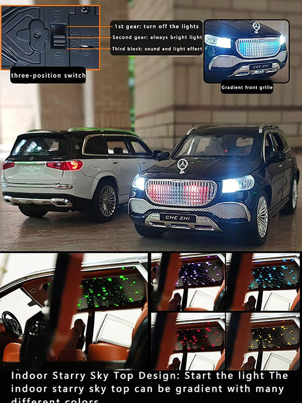 Merceedes GLS 600 Metal Model Diecast Car Scale 1:24 - White (TV-AG-24) - Toyloft