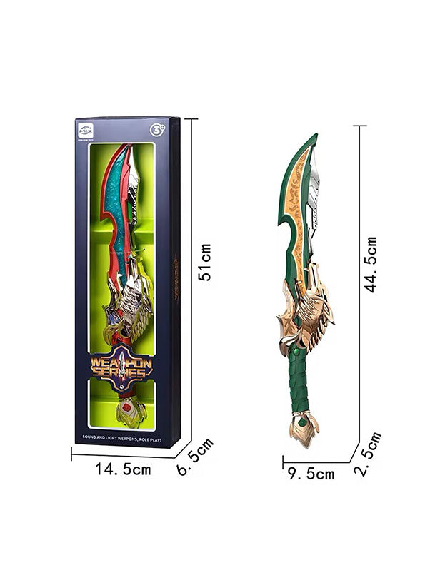 Flashing Luminous Sword Light And Sound Toy For Kids - Green (MS-S-24) - Toyloft