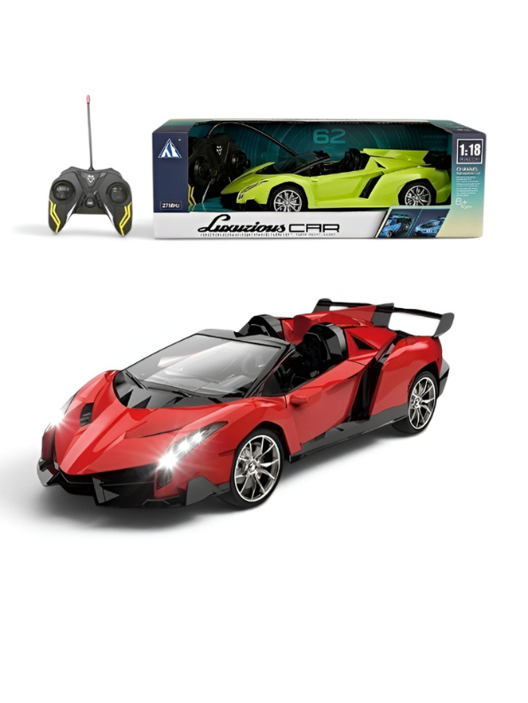 1:18 Scale Remote Control Lamborghini Veneno Roadster Style RC Car Green LMI12767.