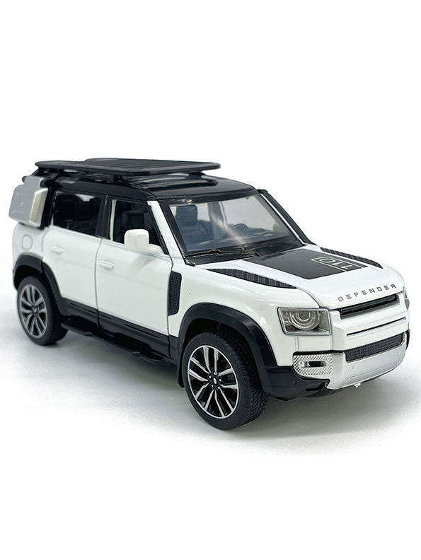 Land Rover Defender Metal Diecast Car - White - Scale 1:32 - Toyloft