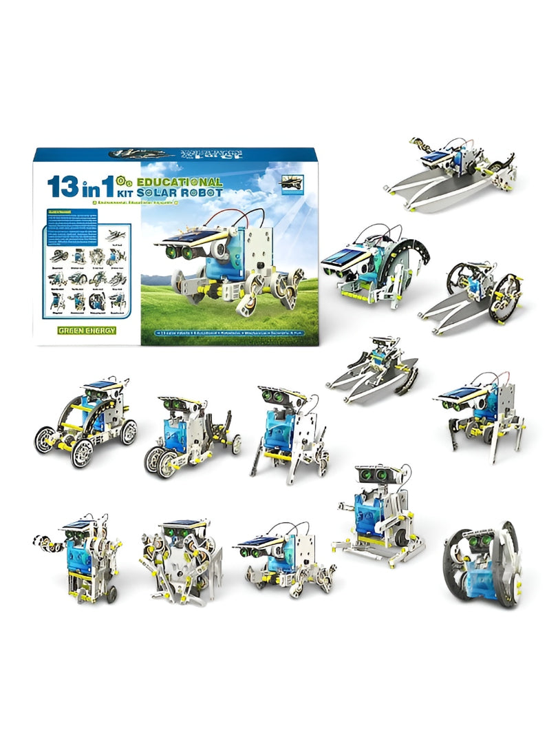 13-in-1 DIY STEM Solar Robot Kit – Battery-Free Educational Science Building Toy for Kids TV632