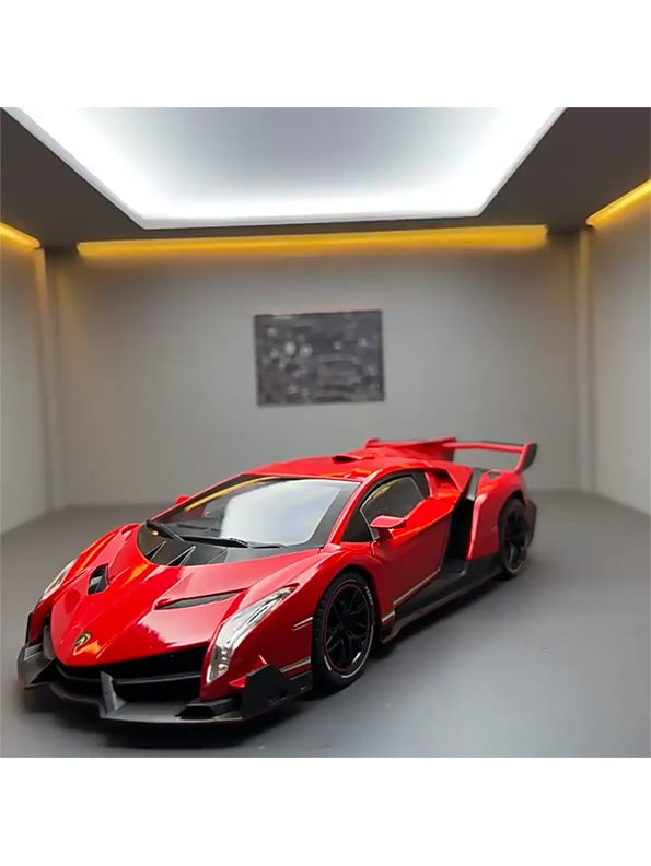 Lamborghini Veneno Metal Diecast Car - Big Size - Scale 1:24 - Red (TV-AG-24) - Toyloft