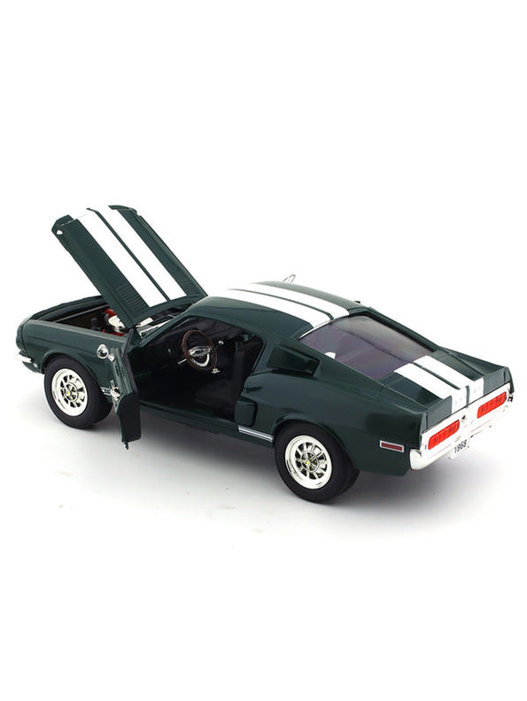 Luxury Edition - 1968 Shelby GT 500 KR Green Road Signature Metal Diecast Car Scale Model Car - Scale 1:18 - Toyloft
