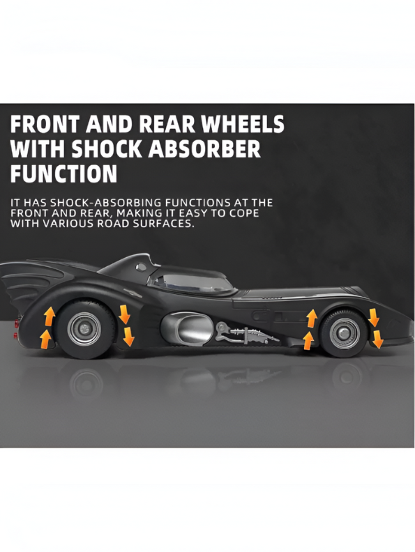 1989 Batmobile Diecast Car 1:18 Scale Alloy Collectible – Classic Batman Movie Vehicle Model NX16105.