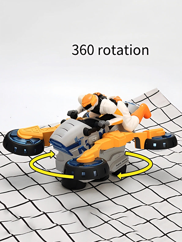 360 Degree Rotating Futuristic Stunt Bike Toy For Kids - Light & Sound - Durable - Toyloft