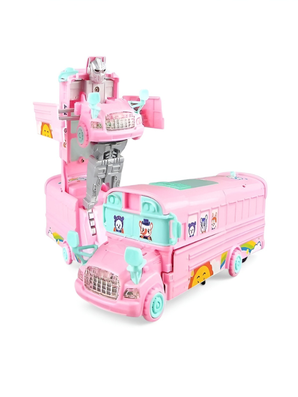 2-in-1 Bump & Go Transforming Robot School Bus Toy TV4642.