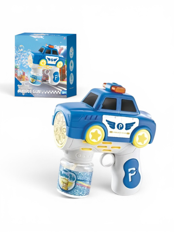 2-in-1 Electric Police Car Bubble Gun LMI16590.
