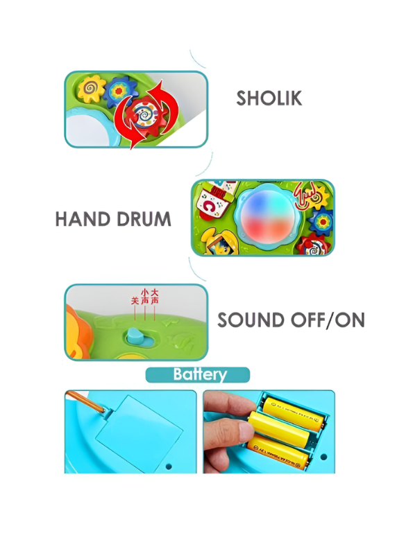 2-in-1 Musical Activity Table for Toddlers – Educational Learning Toy MD307.