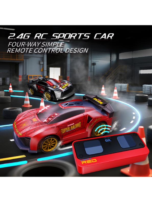 2.4G Dual Control RC Sports Car Set – Superhero Spider Racing Car TV7155