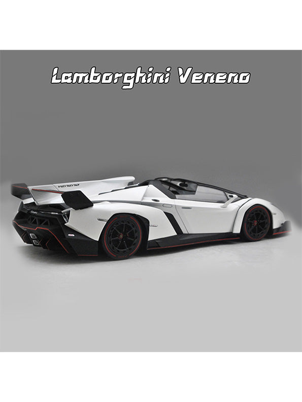 Lamborghini Veneno Metal Diecast Car Big Size -Scale 1:24 - White (TV-AG-24) - Toyloft