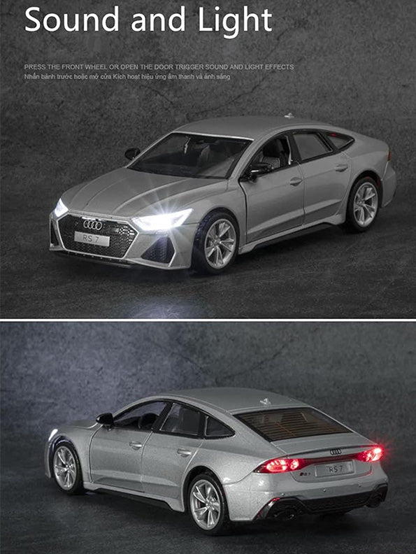 Audi A7 1:24 Scale Diecast Metal Model Car – Grey (MD-N-24)
