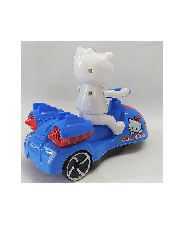 Kitty Speed Car Toy For Kids With 3D Light & Sound - Blue (L-62) - Toyloft