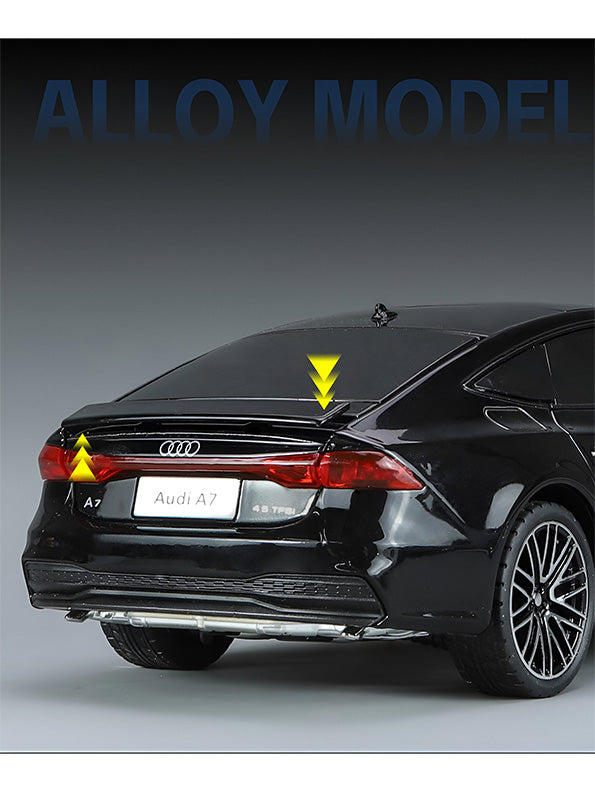 Audi A7 1:24 Scale Diecast Metal Model Car – Black (MD-N-24)