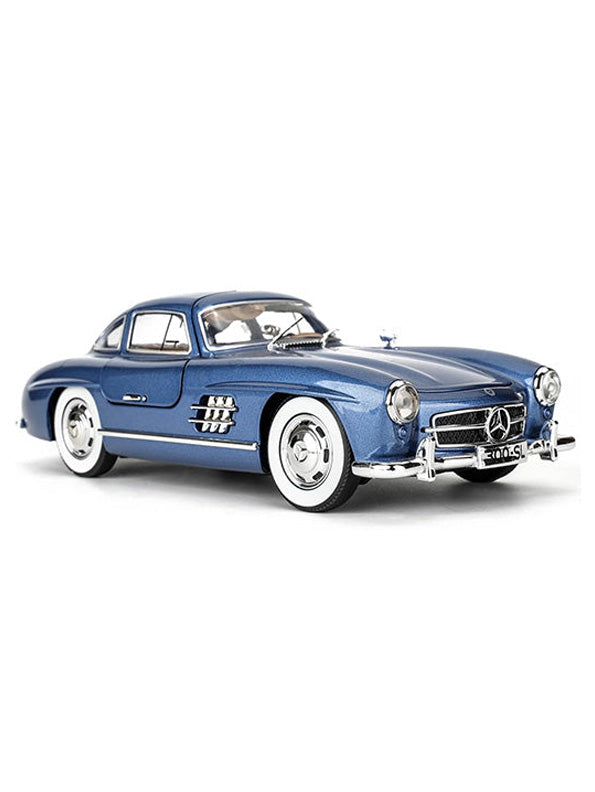 Mercedes Benz 300 SL Gullwing Metal Diecast Car Scale 1:24 - Blue (TV-S-24) - Toyloft