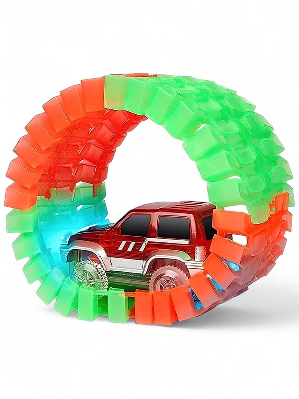 Track Racer Car Set Toy For Kids 128 Pics (L-108) - Toyloft