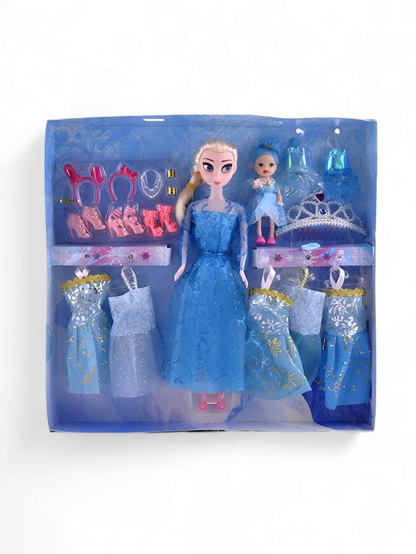 Frozen Doll Set - Princess Elsa Baby Doll with Dresses & Accessories (L-J-50) | Barbie-Inspired Frozen Dolls for Kids - Toyloft