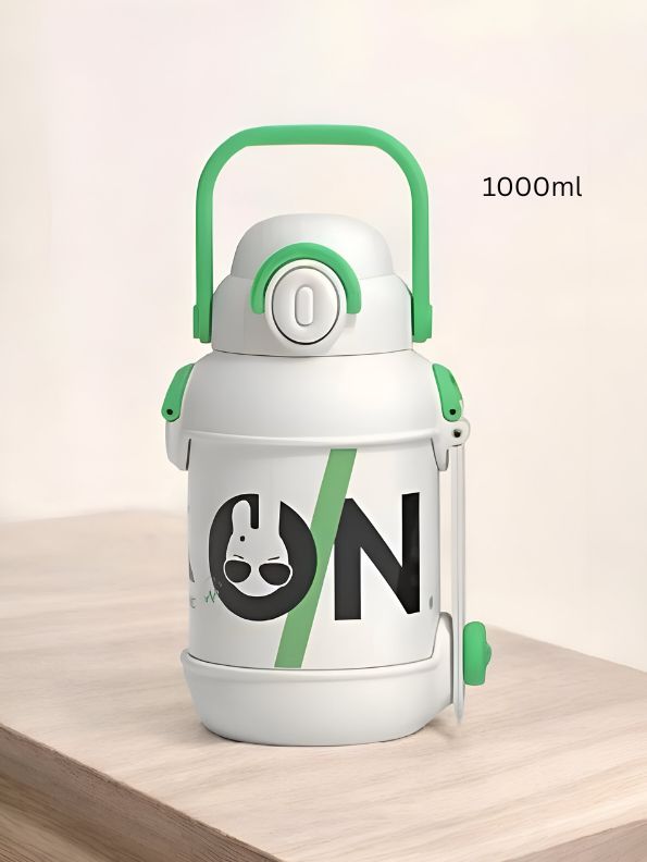 2 in 1 Sipper with Handle & Neck Carry for Kids – 1000ml Leak-Proof Water Bottle with Box NOV12437.