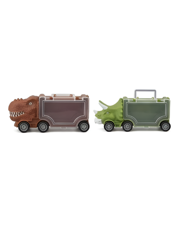 3-in-1 Dinosaur & Shark Transport Truck Toy Set with Mini Monster Trucks and Figures LMI16531.