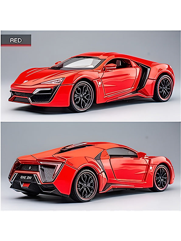 Lykan Hyper Sport Metal Diecast Car - Red - 1:32 Scale - Toyloft