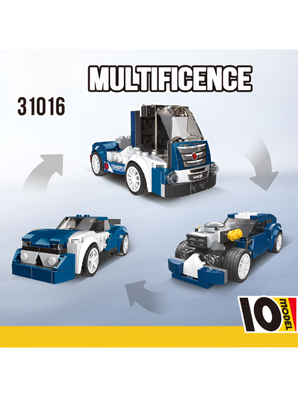 31016 Multificence 10-in-1 Heavy Truck Building Blocks Set MD356.