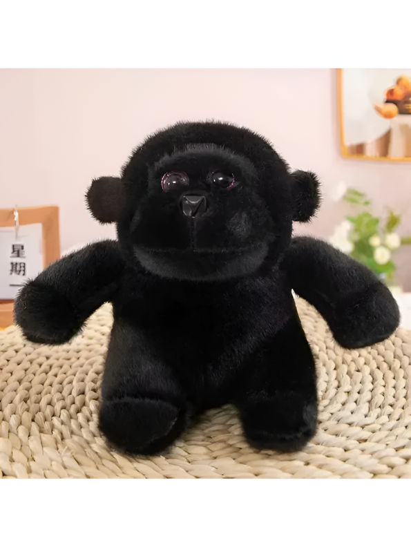 33cm Gorilla Plush Toy - Realistic Soft Black Stuffed Animal ST13993.