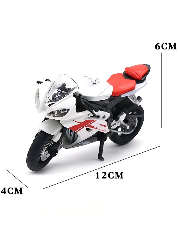 Yamaha Mini Diecast Bike Metal Model Motorcycle - White (MD-17) - Toyloft