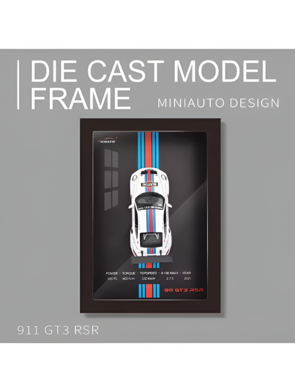 3D Car Frame Porsche 911 GT3 RSR 1:32 Scale – Acrylic Display Box LMI16719.