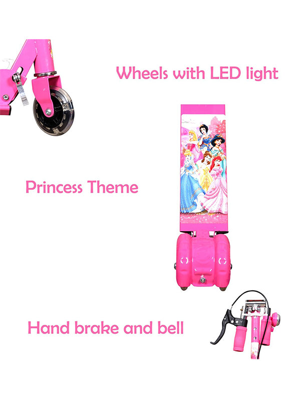 3 Wheel Skating Scooter with Hand Brake and Bell for Kids (L-2) - Safe Riding - Toyloft