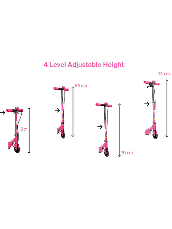3 Wheel Skating Scooter with Hand Brake and Bell for Kids (L-2) - Safe Riding - Toyloft
