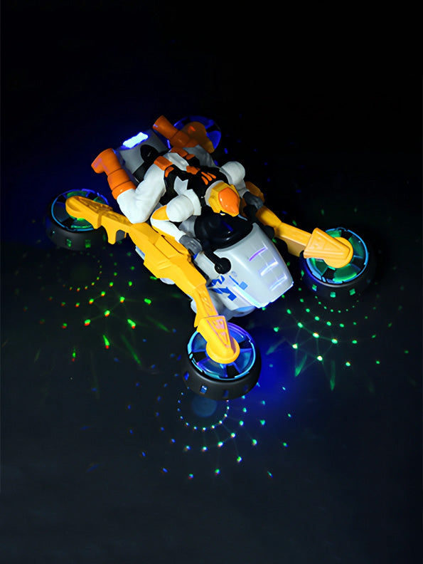 360 Degree Rotating Futuristic Stunt Bike Toy For Kids - Light & Sound - Durable - Toyloft