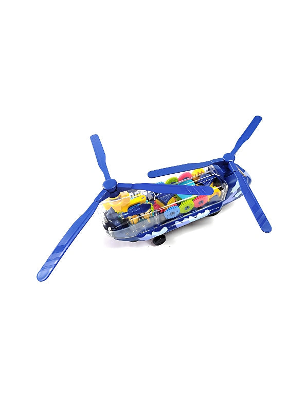 Helicopter Toy For Kids With Lights, Music - Blue (MS-M-64) - Toyloft