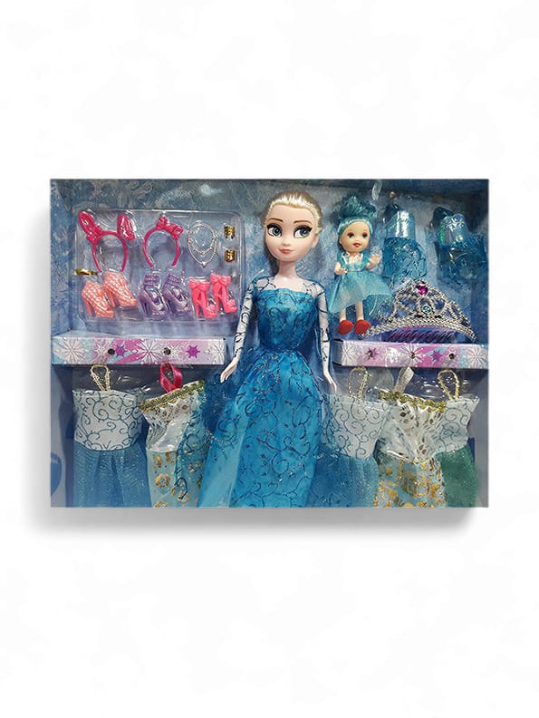 Frozen Doll Set - Princess Elsa Baby Doll with Dresses & Accessories (L-J-50) | Barbie-Inspired Frozen Dolls for Kids - Toyloft