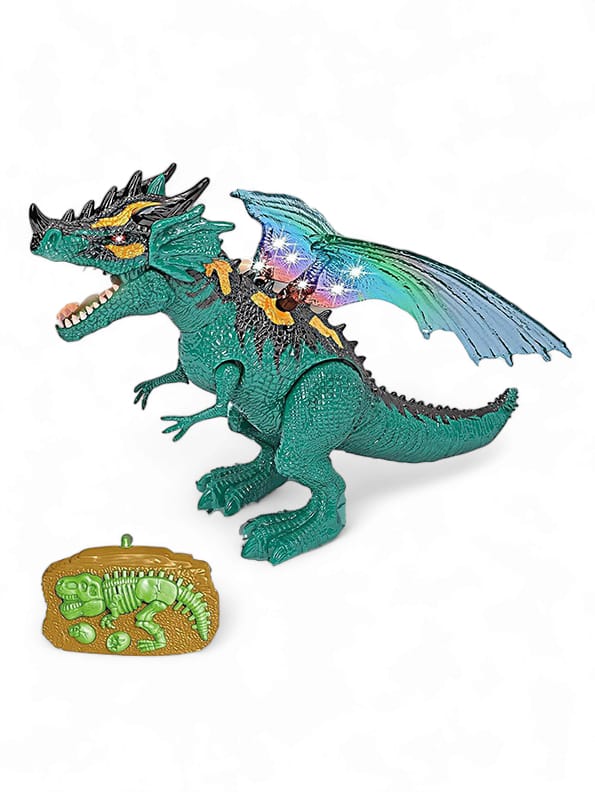 Dinosaur Toy Remote Control Dinosaur For Kids - Green (L-102) - Toyloft