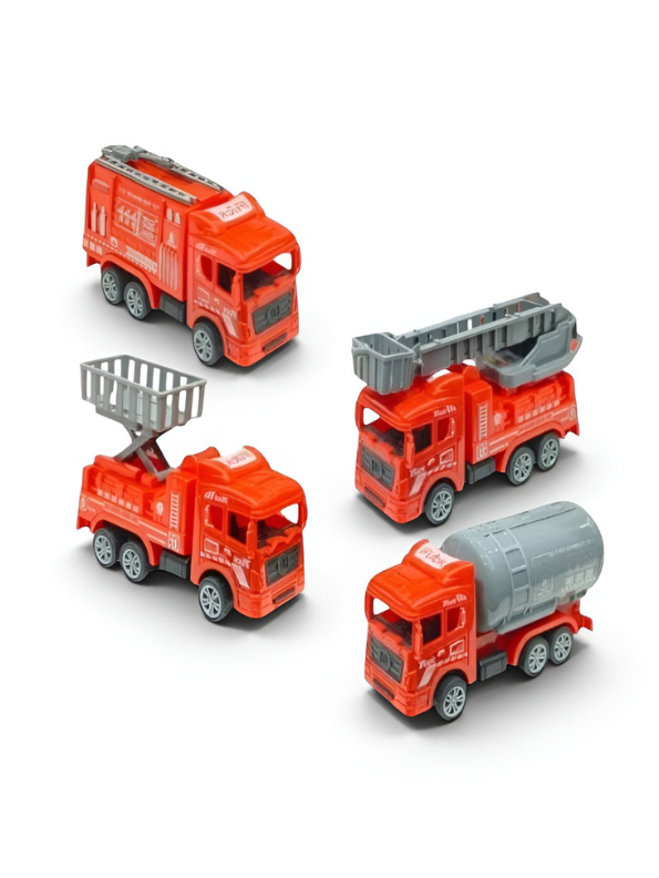 4-Pack Construction & Rescue Toy Trucks TV4423.