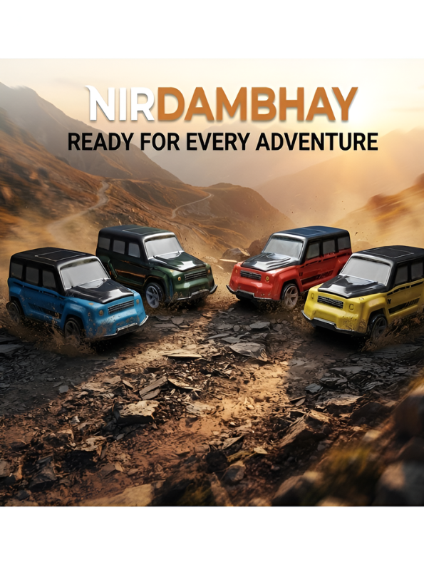4-Pack Die-Cast Pull Back SUV Toy Car Set – Metal Body Mini Off-Road Vehicles, Friction Powered Pocket Racing Cars LMI15838