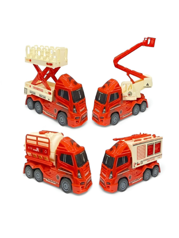 4-Pack Kids Fire Rescue Truck Toy Set TV4534.