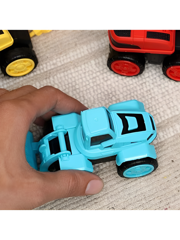 4-Piece Friction Powered Construction Truck Toy Set TV3432.