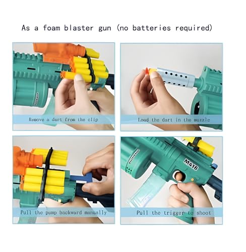 3 in 1 M416 Machine Dart Gun for Kids - Bubble & Dart Shooting Combo - Toyloft