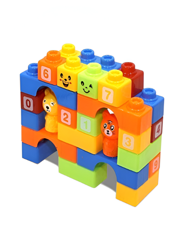 42-Piece Soft Building Blocks for Toddlers – Educational STEM Number & Animal Interlocking Construction Toy Set LMI7380.