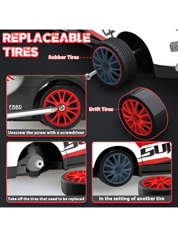 4WD RC Drift Car 1:24 – High-Speed Remote Control Car with Drift & Rubber Tires MD3453.