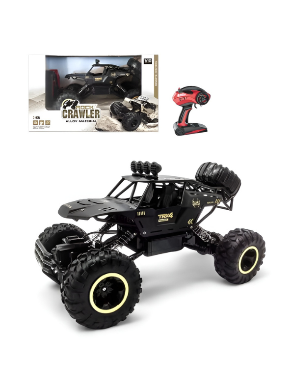 4WD RC Rock Crawler Monster Truck – Alloy Shell, 2.4GHz Off-Road Car Black TV2221.
