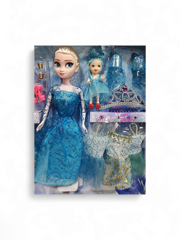 Frozen Doll Set - Princess Elsa Baby Doll with Dresses & Accessories (L-J-50) | Barbie-Inspired Frozen Dolls for Kids - Toyloft