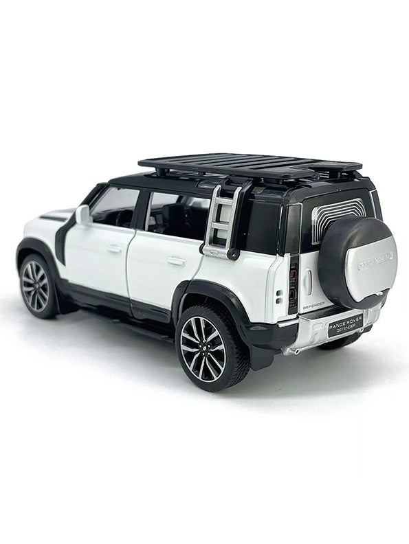 Land Rover Defender Metal Diecast Car - White - Scale 1:32 - Toyloft