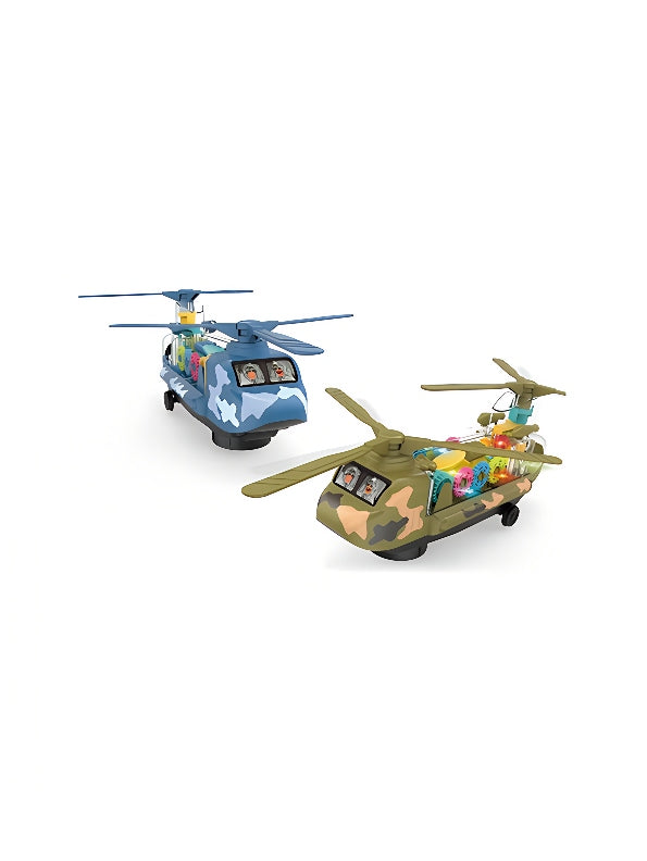 Helicopter Toy For Kids With Lights, Music - Blue (MS-M-64) - Toyloft