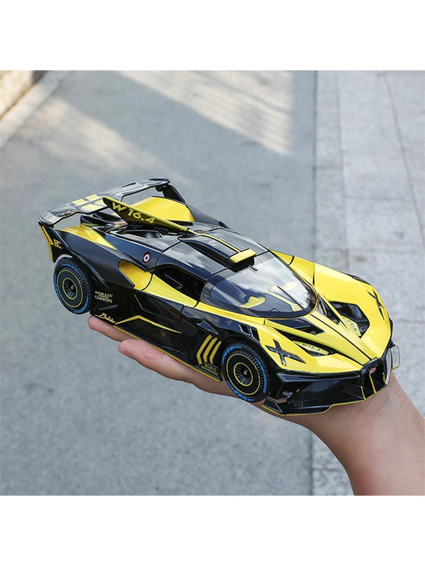 Bugatti Bolide Metal Diecast Car - Scale 1:24 - Yellow (TV-AG-24) - Toyloft