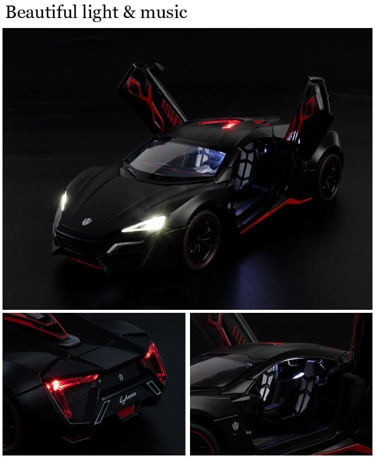 W Motors Lykan Hyper-Sport Speed Racing Car Openable Doors Model Car Metal Diecast Car - Size - Toyloft