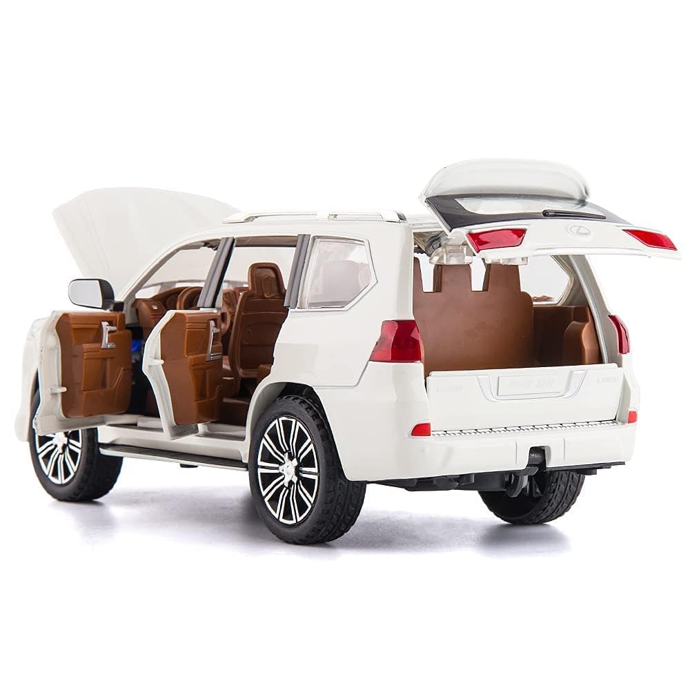 Lexus LX 570 Road Metal Diecast Car Openable Door With Lights Model Car - Big Size - Toyloft